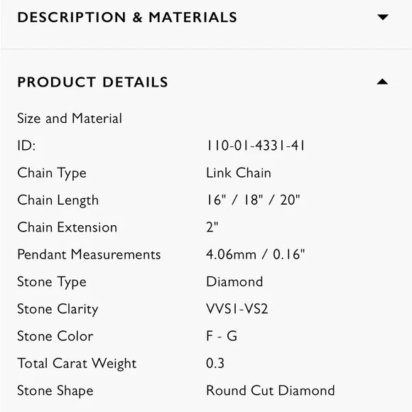 Gold vermeil Oak and Luna lab diamond necklace - Picture 2 of 11